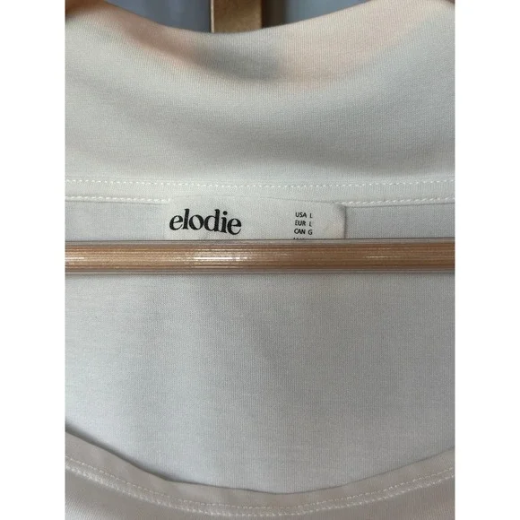Elodie White Square Neck Long Sleeve Top Fitted‎ Casual Everyday Blouse - Picture 3 of 3